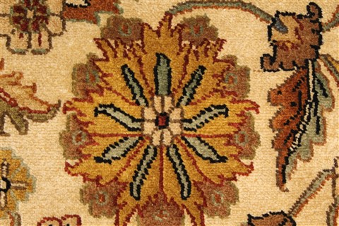 Kashmar Beige Hand Knotted 1110 X 1411 Area Rug 250-28446 Image 11