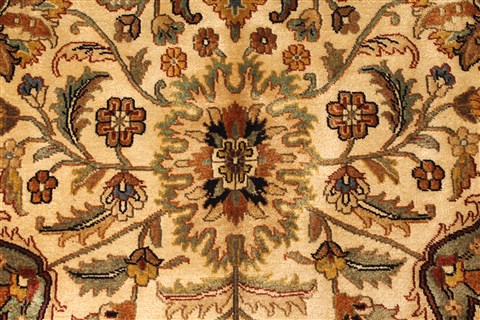 Kashmar Beige Hand Knotted 1110 X 1411 Area Rug 250-28446 Image 2