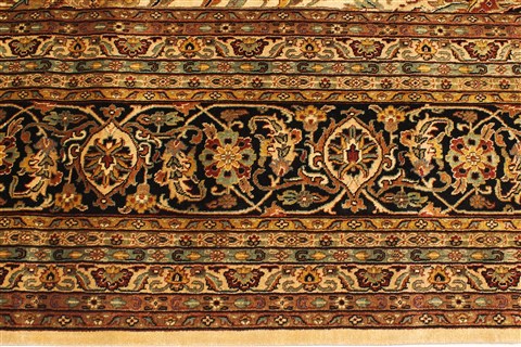 Kashmar Beige Hand Knotted 1110 X 1411 Area Rug 250-28446 Image 3