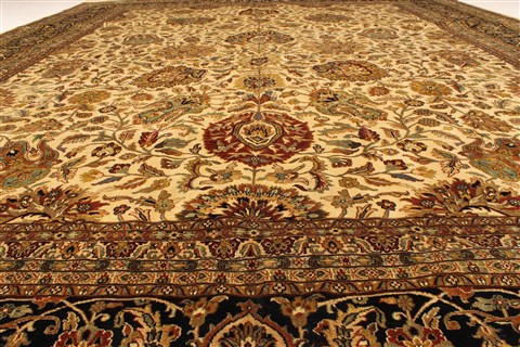 Kashmar Beige Hand Knotted 1110 X 1411 Area Rug 250-28446 Image 4