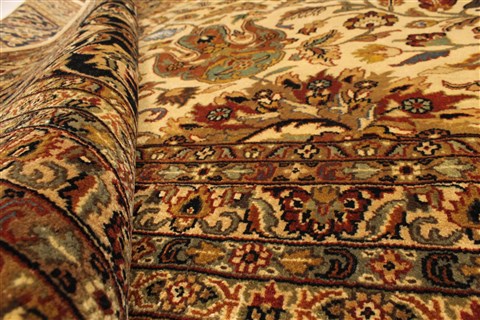 Kashmar Beige Hand Knotted 1110 X 1411 Area Rug 250-28446 Image 7