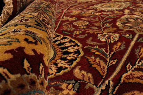 Kashan Beige Hand Knotted 120 X 149 Area Rug 250-28448 Image 8