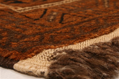 Baluch Brown Hand Knotted 30 X 47 Area Rug 253-28449 Image 4