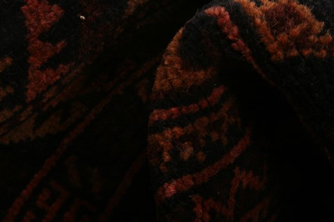 Baluch Black Hand Knotted 210 X 42 Area Rug 253-28450 Image 1