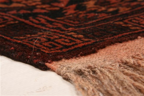 Baluch Black Hand Knotted 210 X 42 Area Rug 253-28450 Image 5