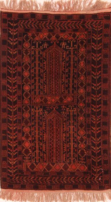 Baluch Black Hand Knotted 210 X 42 Area Rug 253-28450 Image 0