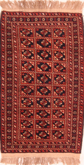 Baluch Red Hand Knotted 26 X 44 Area Rug 253-28451 Image 0