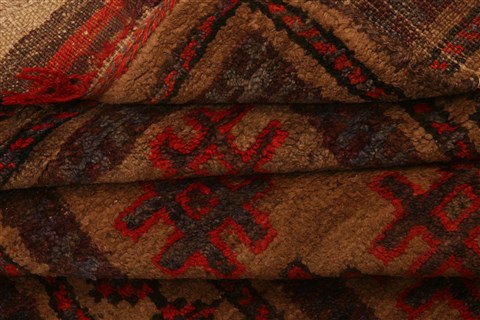 Baluch Brown Hand Knotted 31 X 54 Area Rug 253-28453 Image 3