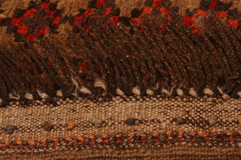 Baluch Brown Hand Knotted 31 X 54 Area Rug 253-28453 Image 4
