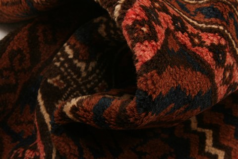 Baluch Brown Hand Knotted 30 X 50 Area Rug 253-28454 Image 1