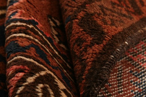 Baluch Brown Hand Knotted 30 X 50 Area Rug 253-28454 Image 2