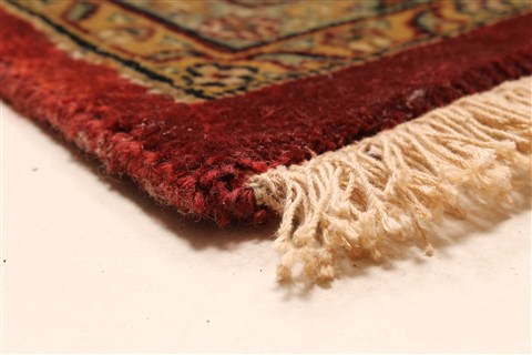 Kashmar Beige Hand Knotted 119 X 149 Area Rug 250-28458 Image 11