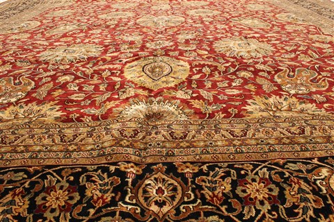 Kashmar Beige Hand Knotted 119 X 149 Area Rug 250-28458 Image 4
