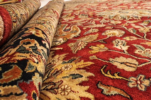 Kashmar Beige Hand Knotted 119 X 149 Area Rug 250-28458 Image 7