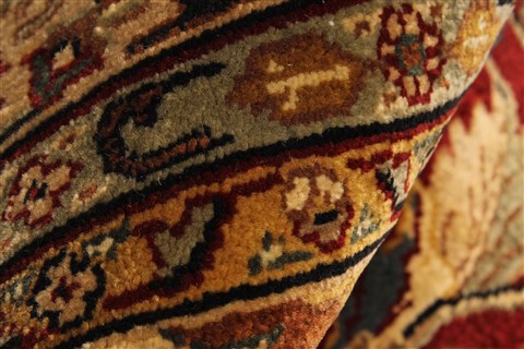 Kashmar Beige Hand Knotted 119 X 149 Area Rug 250-28458 Image 9