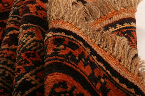 Baluch Orange Hand Knotted 33 X 47 Area Rug 253-28459 Image 3