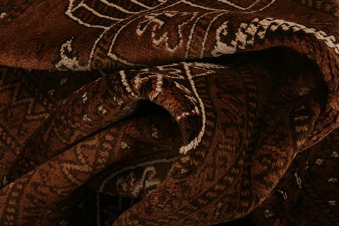 Baluch Brown Hand Knotted 30 X 47 Area Rug 100-28460 Image 1