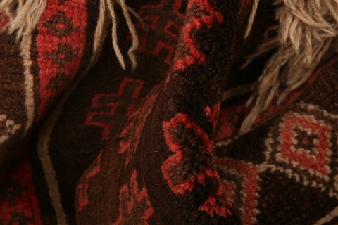 Baluch Brown Hand Knotted 30 X 47 Area Rug 100-28461 Image 1