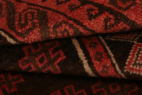 Baluch Brown Hand Knotted 30 X 47 Area Rug 100-28461 Image 2