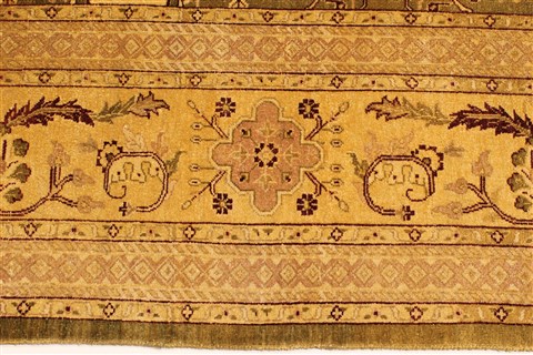 Agra Beige Hand Knotted 120 X 154 Area Rug 250-28462 Image 3