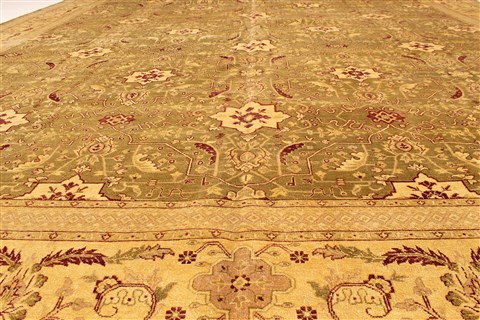 Agra Beige Hand Knotted 120 X 154 Area Rug 250-28462 Image 4