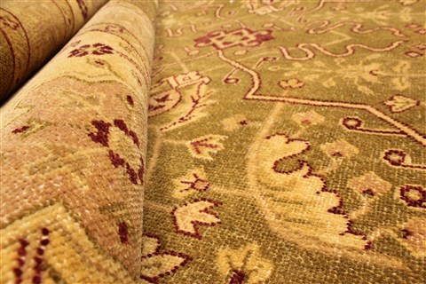 Agra Beige Hand Knotted 120 X 154 Area Rug 250-28462 Image 7