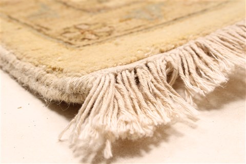 Ziegler Beige Hand Knotted 120 X 149 Area Rug 250-28463 Image 11