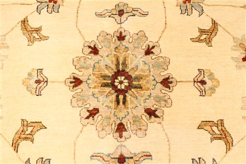 Ziegler Beige Hand Knotted 120 X 149 Area Rug 250-28463 Image 2