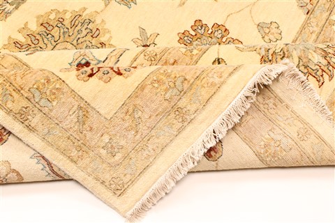 Ziegler Beige Hand Knotted 120 X 149 Area Rug 250-28463 Image 6