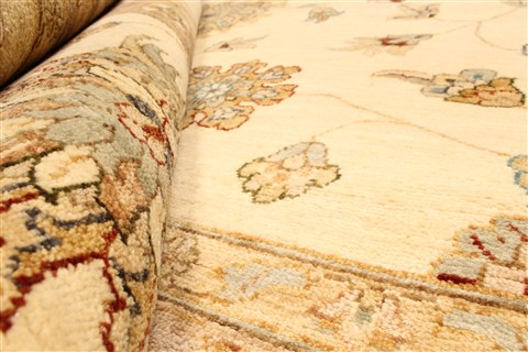 Ziegler Beige Hand Knotted 120 X 149 Area Rug 250-28463 Image 7