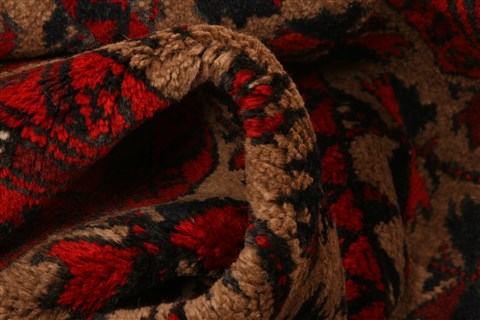 Baluch Red Hand Knotted 31 X 44 Area Rug 253-28467 Image 1