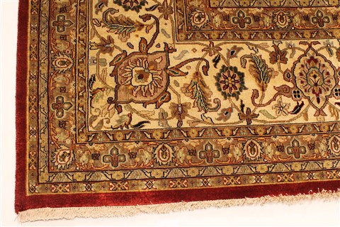 Kashmar Beige Hand Knotted 119 X 153 Area Rug 250-28470 Image 1