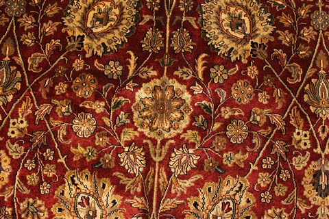 Kashmar Beige Hand Knotted 119 X 153 Area Rug 250-28470 Image 4