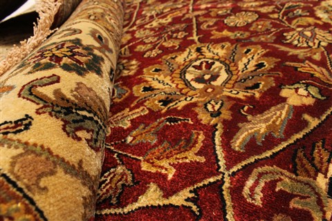 Kashmar Beige Hand Knotted 119 X 153 Area Rug 250-28470 Image 9