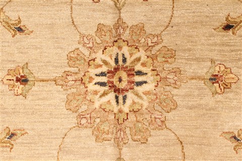 Ziegler Beige Hand Knotted 120 X 1410 Area Rug 250-28473 Image 2