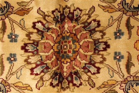 Kashmar Beige Hand Knotted 120 X 150 Area Rug 250-28475 Image 1