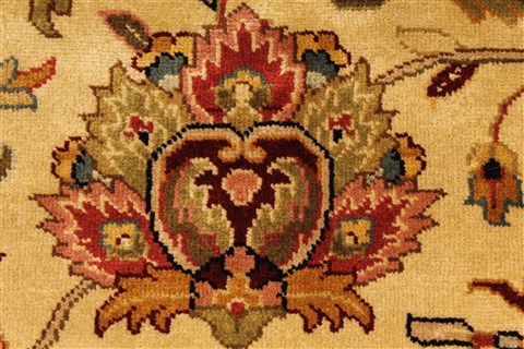 Kashmar Beige Hand Knotted 120 X 150 Area Rug 250-28475 Image 9