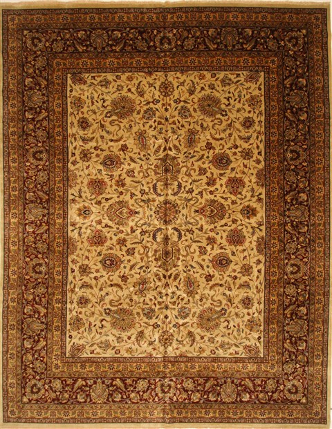 Kashmar Beige Hand Knotted 120 X 150 Area Rug 250-28475 Image 0