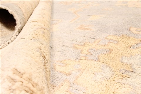 Oushak Beige Hand Knotted 121 X 161 Area Rug 250-28476 Image 7
