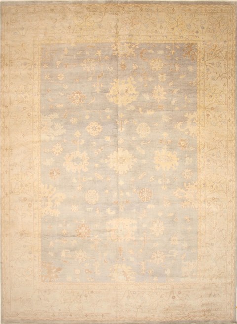 Oushak Beige Hand Knotted 121 X 161 Area Rug 250-28476 Image 0