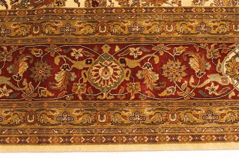 Tabriz Beige Hand Knotted 120 X 1411 Area Rug 250-28478 Image 2