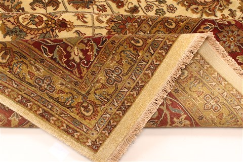 Tabriz Beige Hand Knotted 120 X 1411 Area Rug 250-28478 Image 5