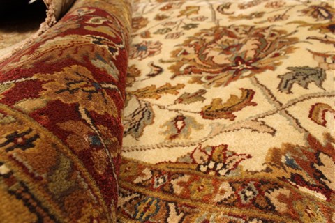 Tabriz Beige Hand Knotted 120 X 1411 Area Rug 250-28478 Image 6