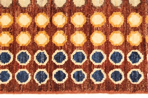 Gabbeh Brown Square Hand Knotted 68 X 83 Area Rug 250-28479 Image 3