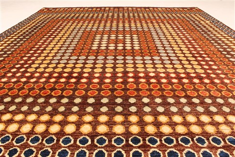Gabbeh Brown Square Hand Knotted 68 X 83 Area Rug 250-28479 Image 4