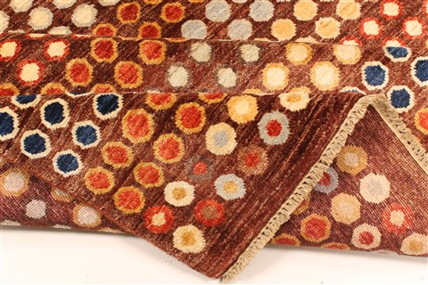 Gabbeh Brown Square Hand Knotted 68 X 83 Area Rug 250-28479 Image 6