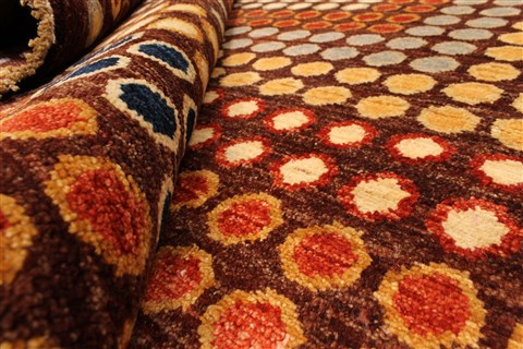 Gabbeh Brown Square Hand Knotted 68 X 83 Area Rug 250-28479 Image 7