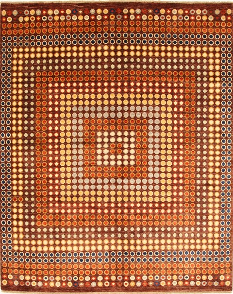 Gabbeh Brown Square Hand Knotted 68 X 83 Area Rug 250-28479 Image 0