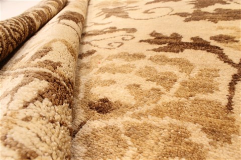 Modern Beige Hand Knotted 510 X 89 Area Rug 250-28480 Image 7