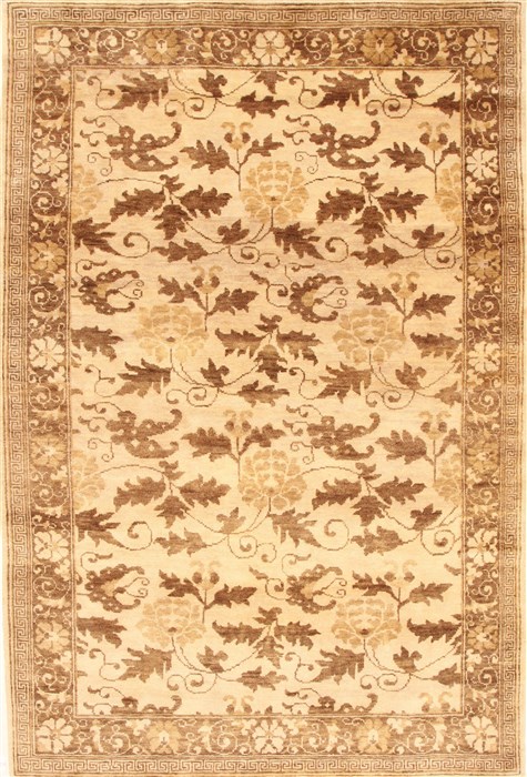 Modern Beige Hand Knotted 510 X 89 Area Rug 250-28480 Image 0